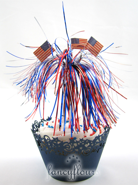 blue stars cupcake wrappers